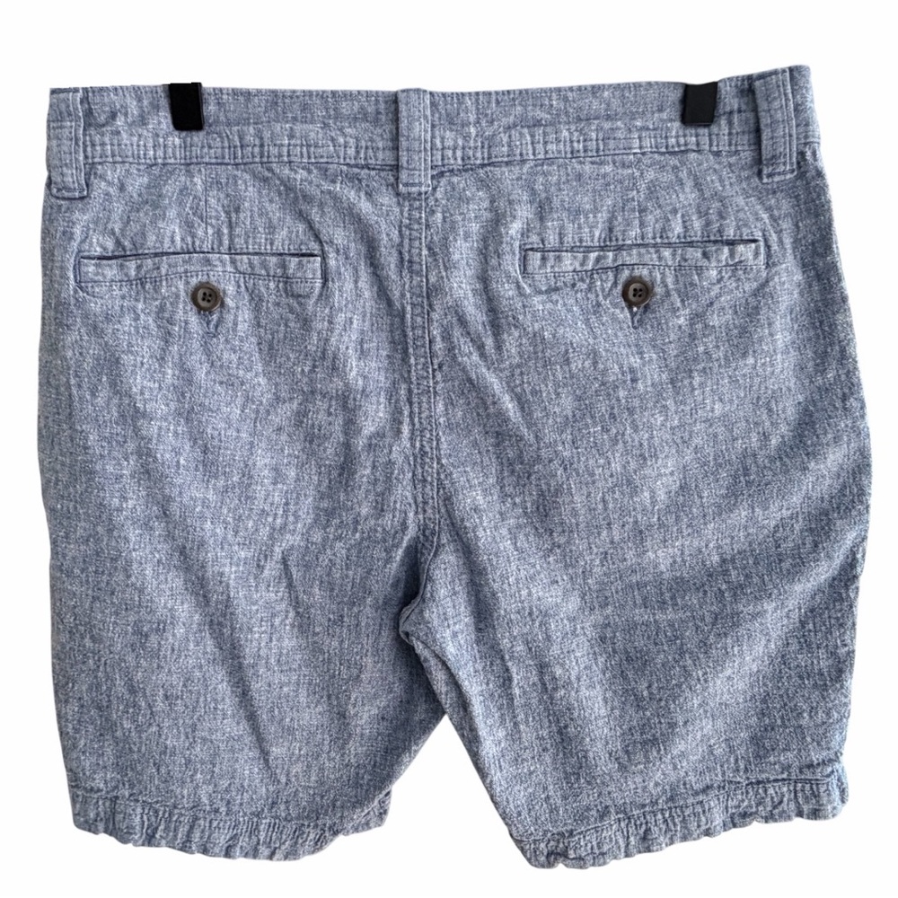 St. John's Bay Denim Blue Flat Front Shorts - Picture 2 of 4
